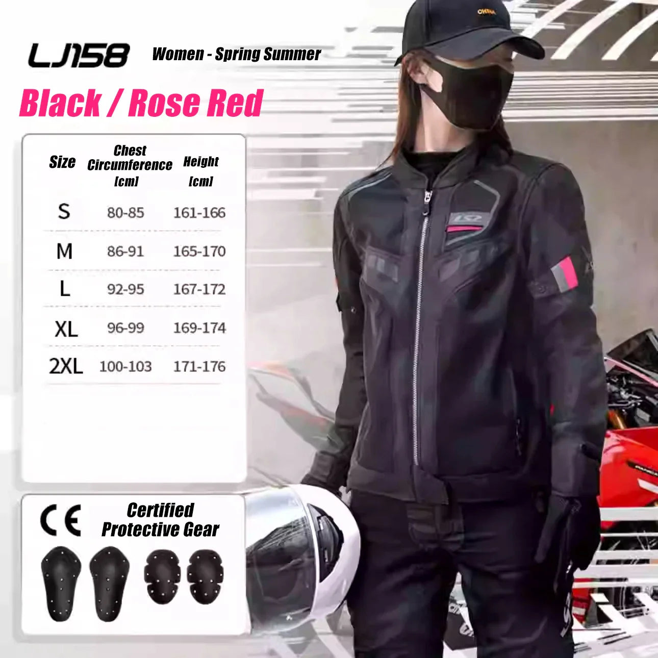 Original LS2 GARDA AIR Motorcycle Jacket Summer Mesh Breathable Motorbike Jacket Men Women CE Anti-Fall Reflective Riding Jacket