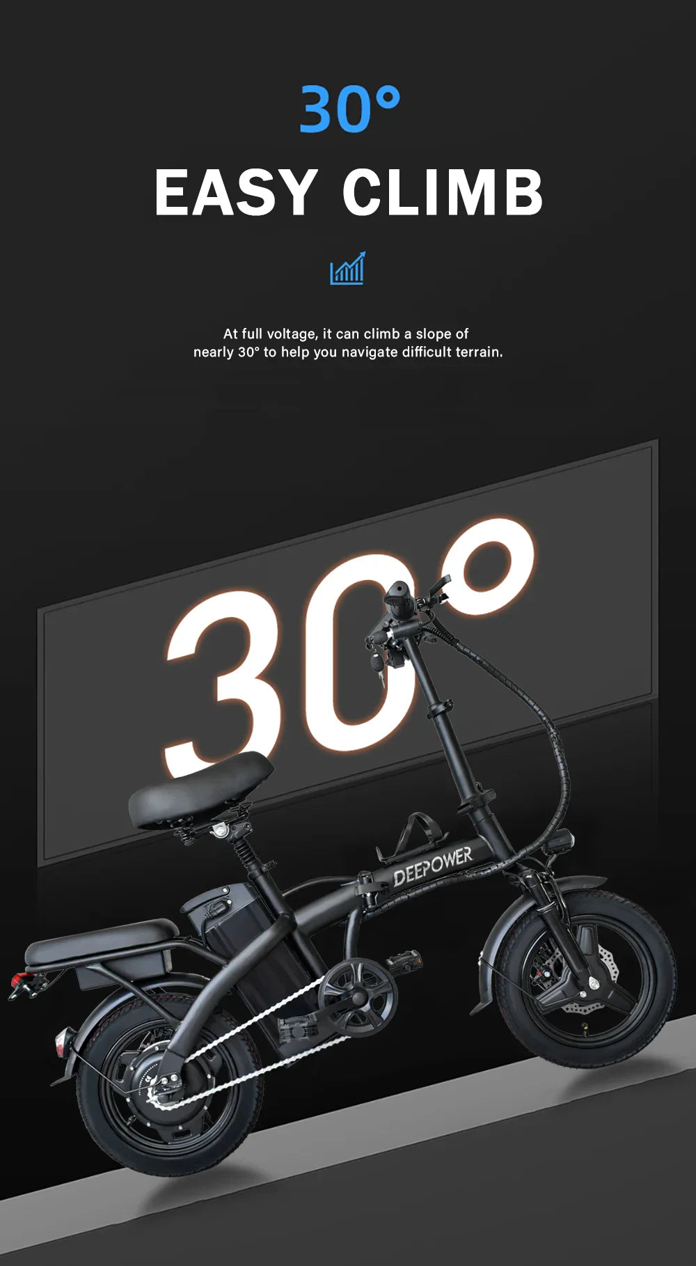 ZPW K100 400W Fat Tire Folding Ebike