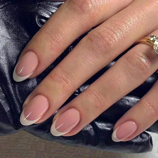 24pcs Short Almond Fake Nails