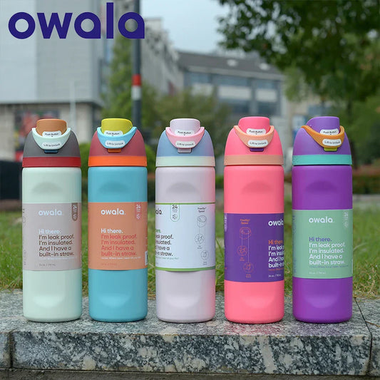 Owala Insulated Stainless Steel Water Bottle with Straw,  24Oz/32 Oz