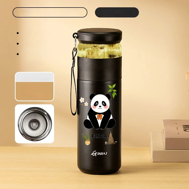 Stainless steel Panda Pattern Water Bottle