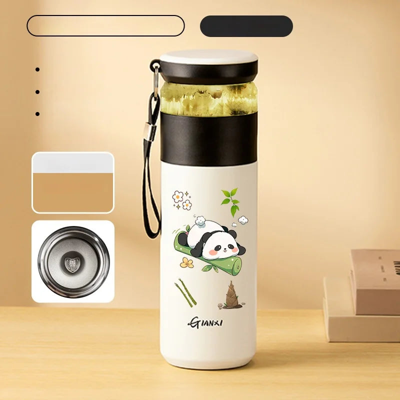 Stainless steel Panda Pattern Water Bottle