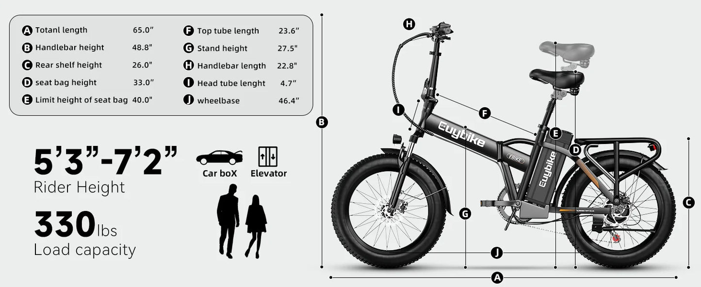 1000W Folding Electric Commuter Bike