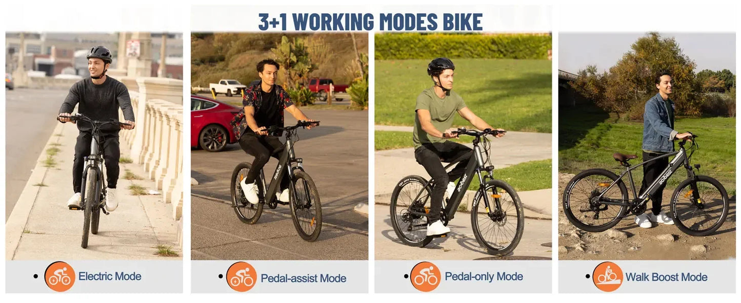 350W Electric Mountain Bike – 26” Tire