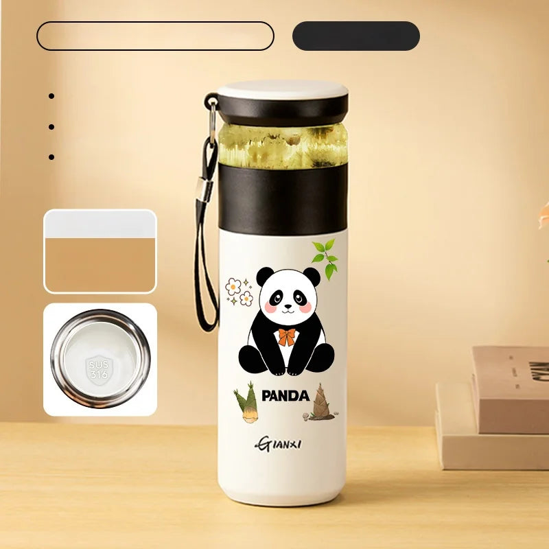 Stainless steel Panda Pattern Water Bottle