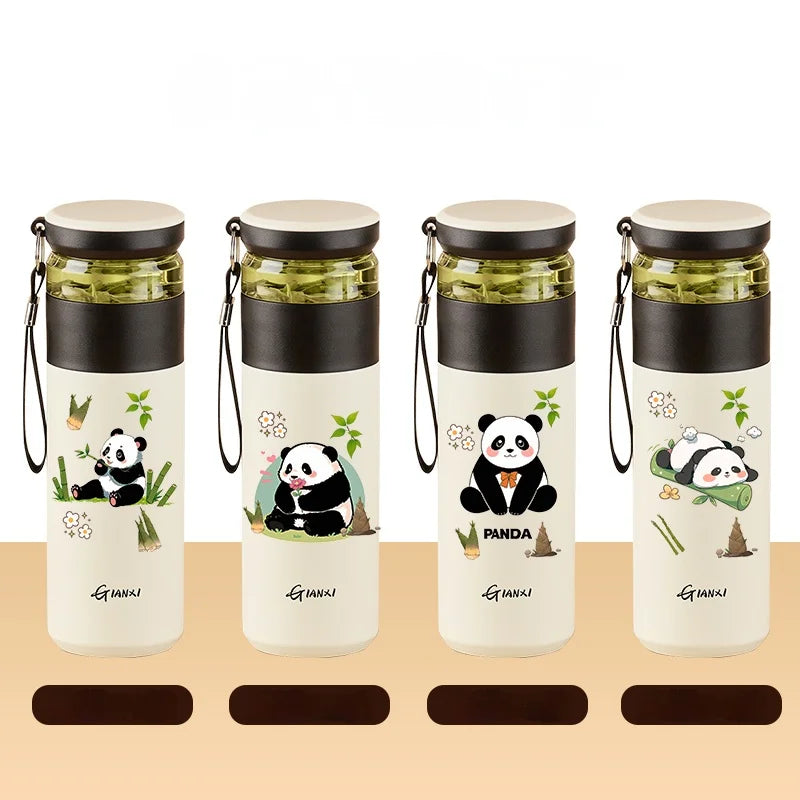 Stainless steel Panda Pattern Water Bottle