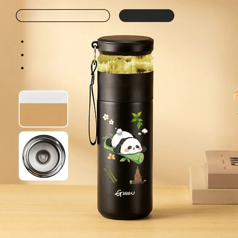 Stainless steel Panda Pattern Water Bottle