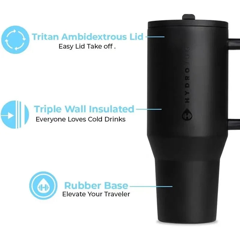 HydroJug 40 OZ Insulated Car Cup - Black