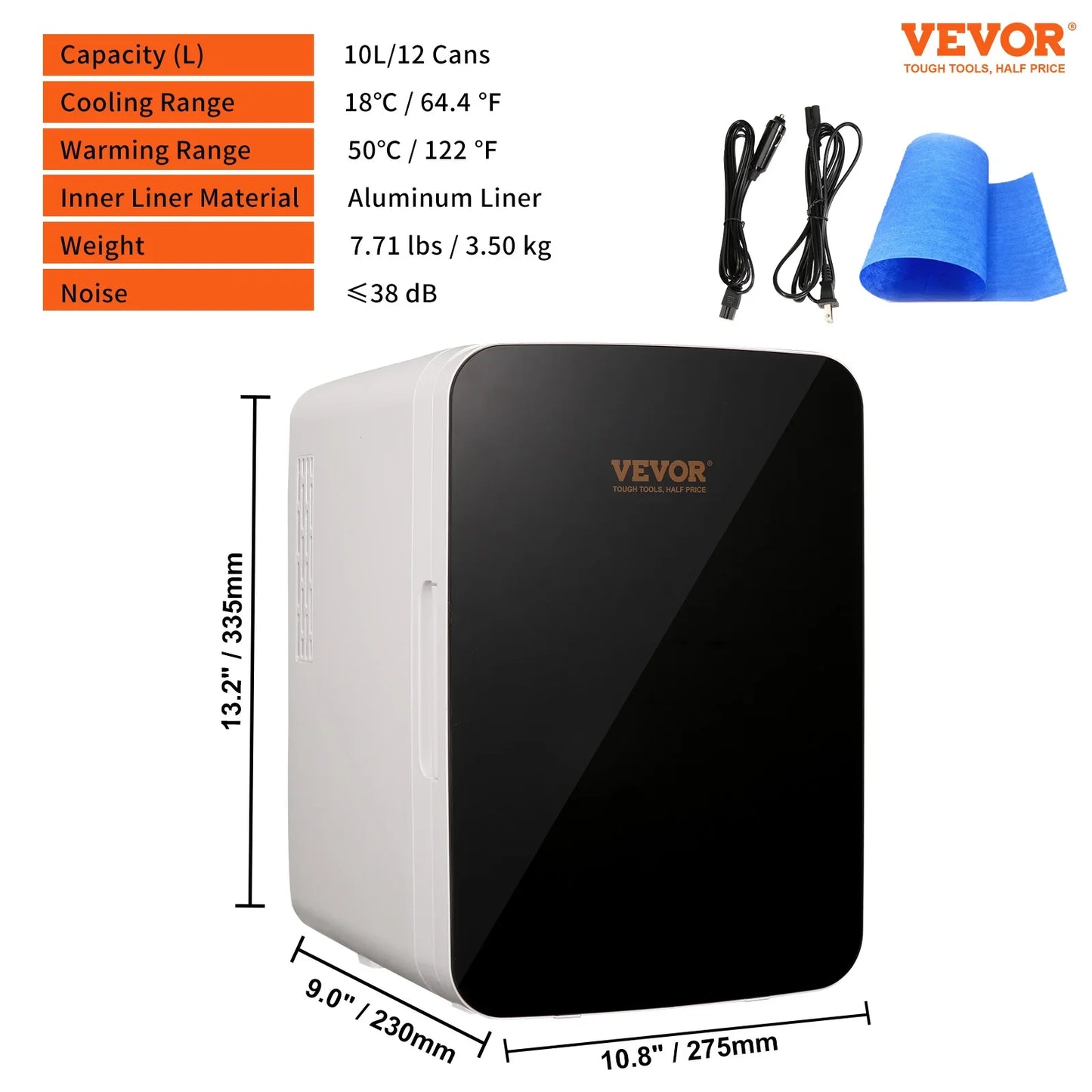 10L VEVOR Mini Refrigerator For Home