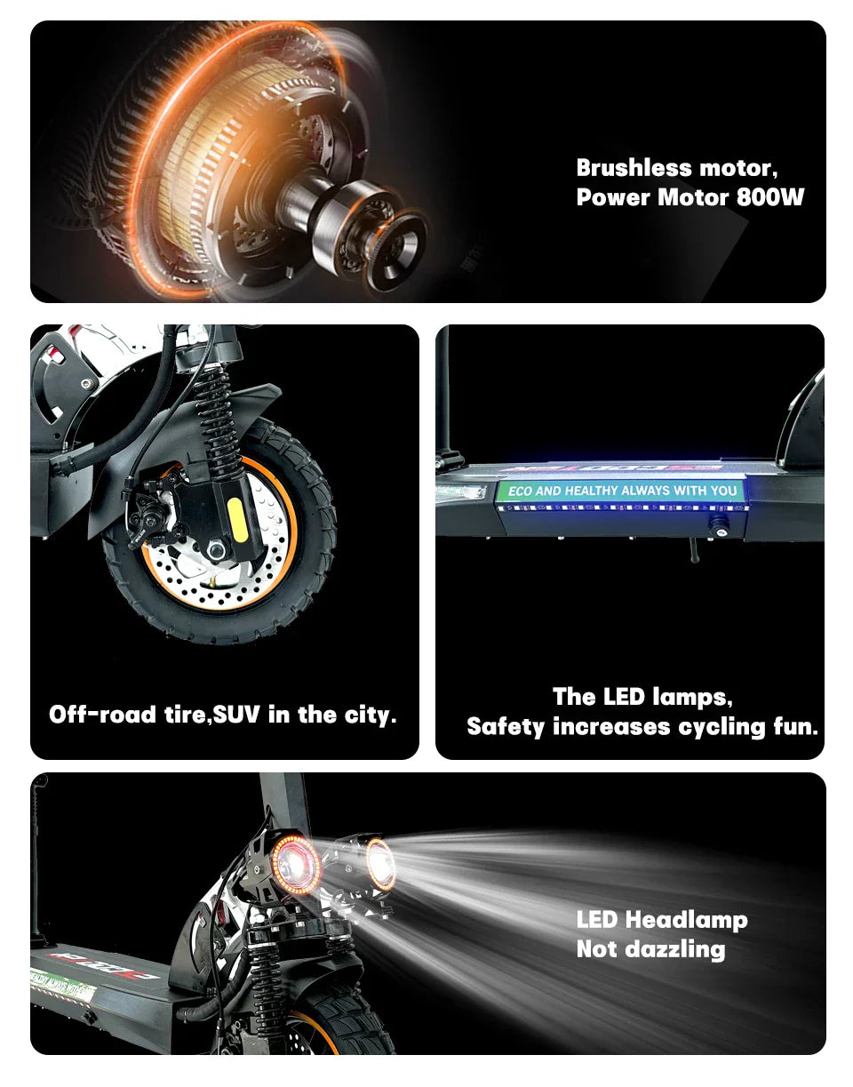 800W Adult Electric Scooter Long Range