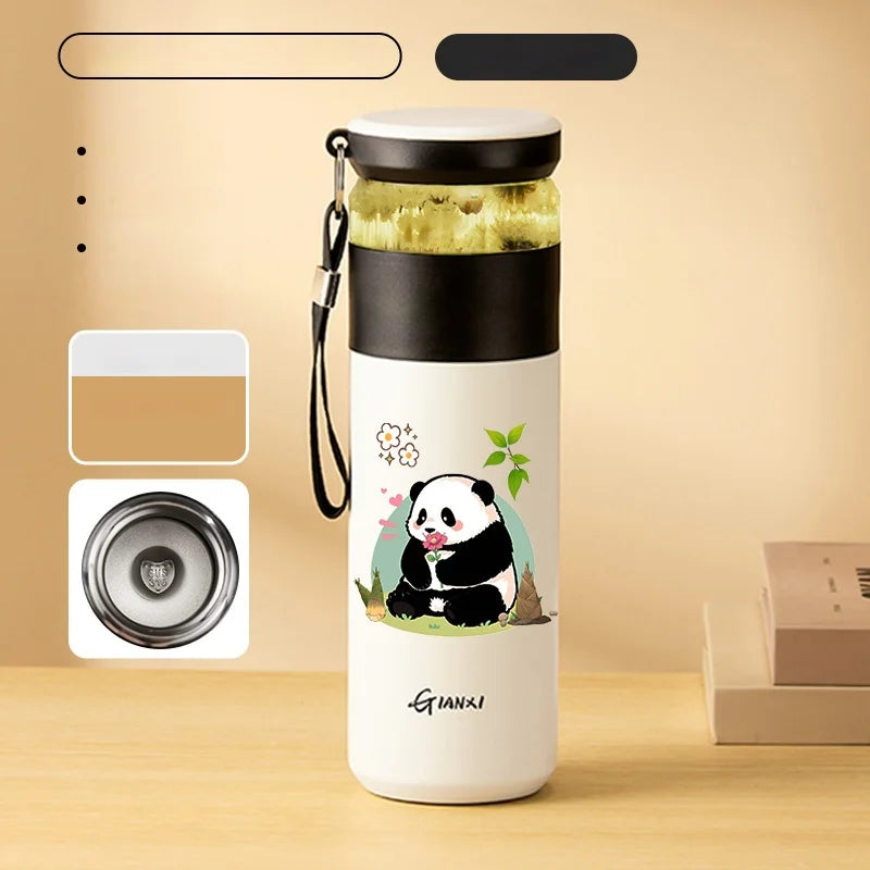 Stainless steel Panda Pattern Water Bottle