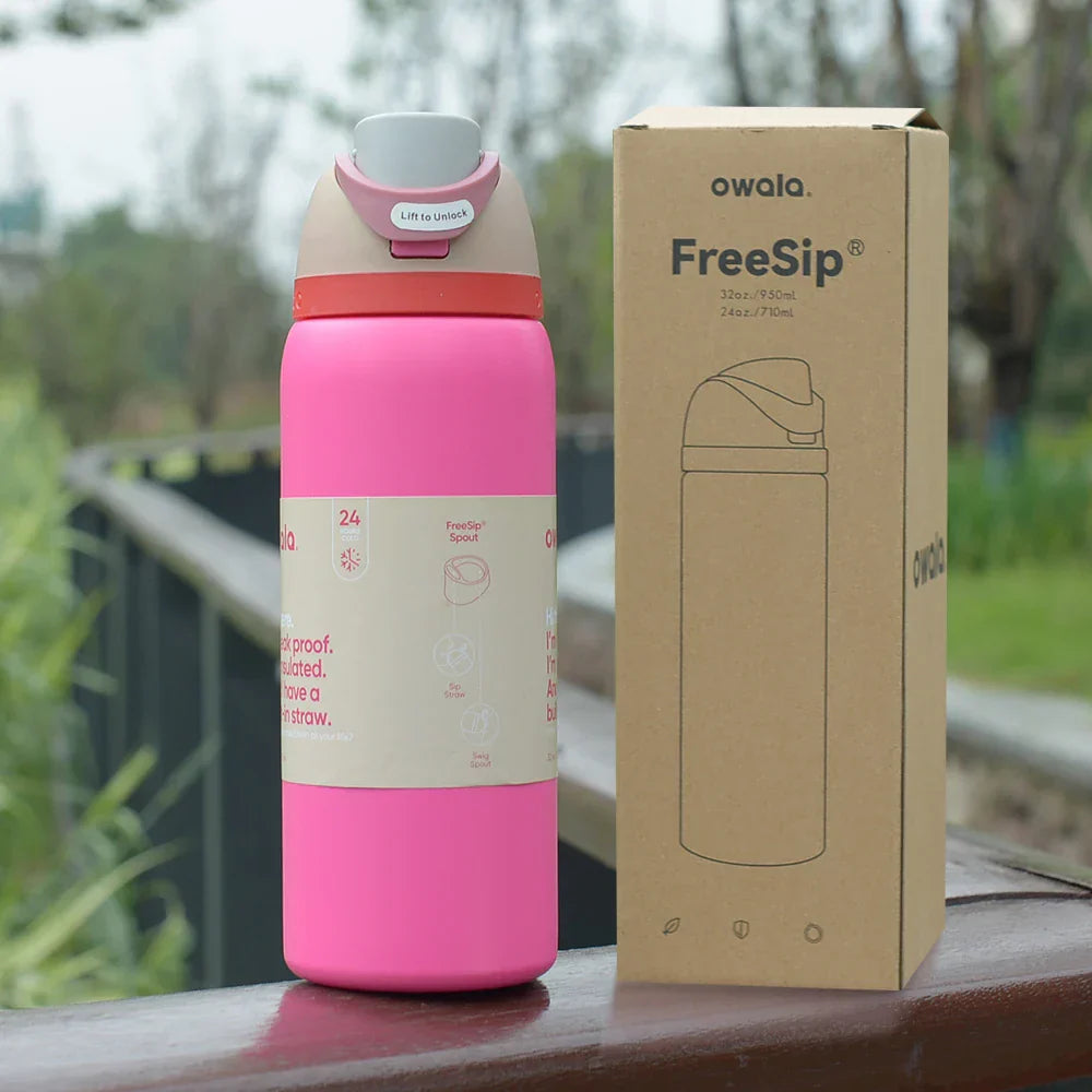 Owala Insulated Stainless Steel Water Bottle with Straw,  24Oz/32 Oz