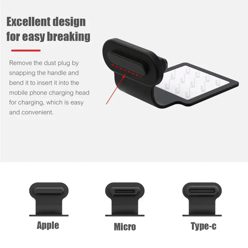 Anti-Lost Silicone Type-C Dust Plug