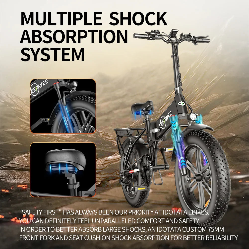 IDOTATA 1000W Folding Electric Bike