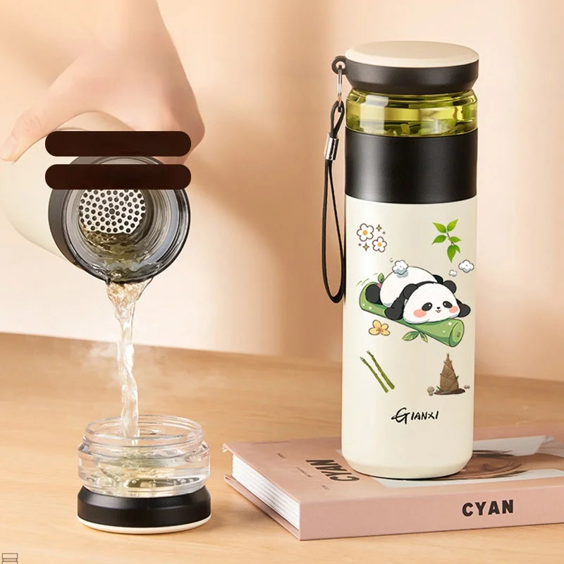 Stainless steel Panda Pattern Water Bottle