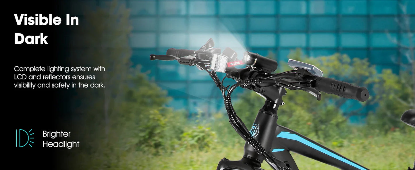 HILAND 500W Electric Mountain Bike – 26”