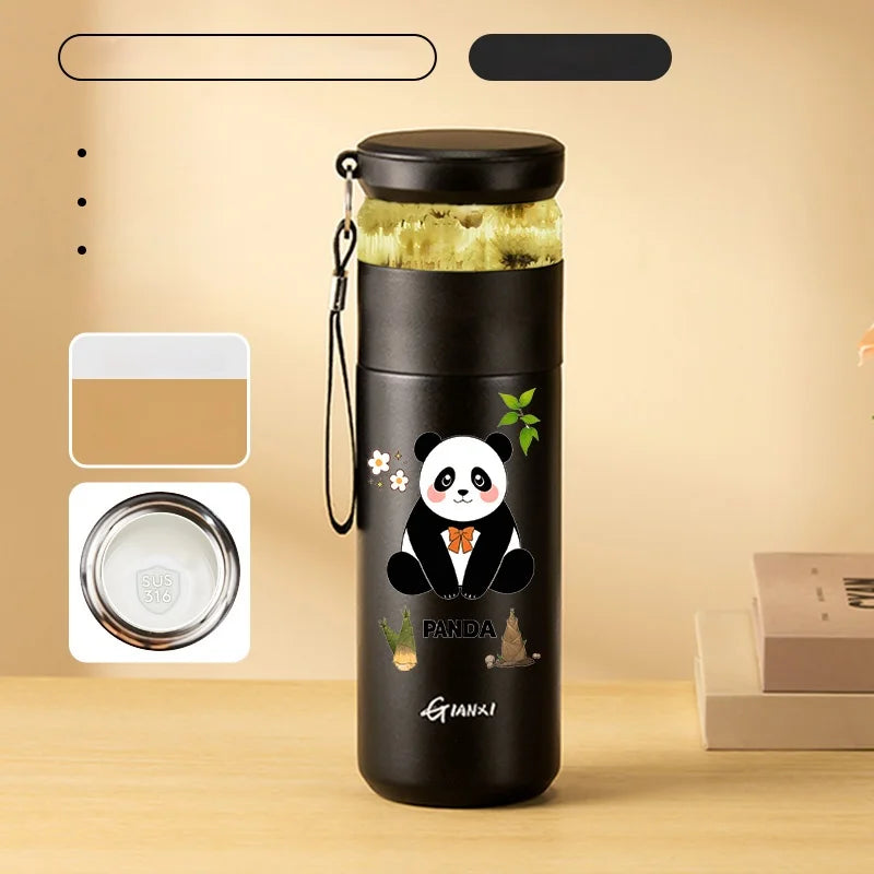 Stainless steel Panda Pattern Water Bottle