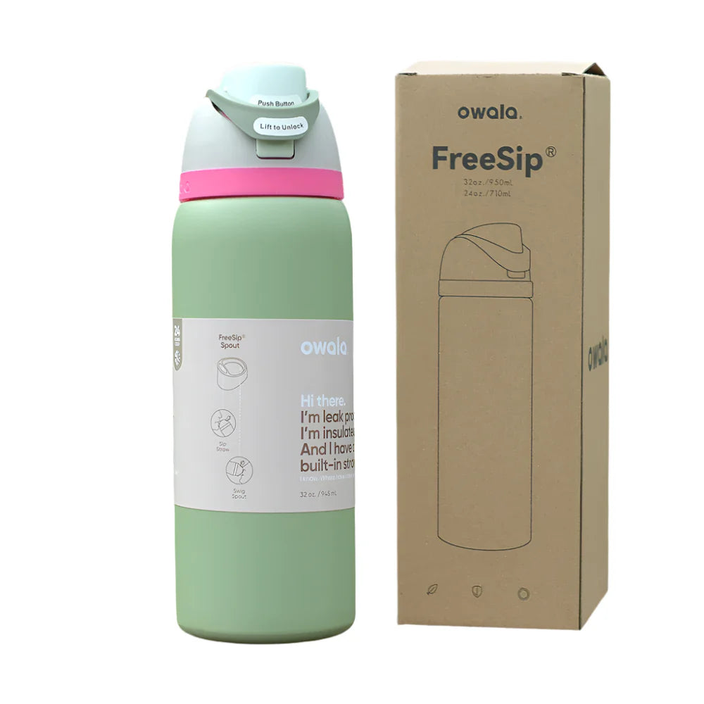 Owala Insulated Stainless Steel Free Sip Water Bottle light green