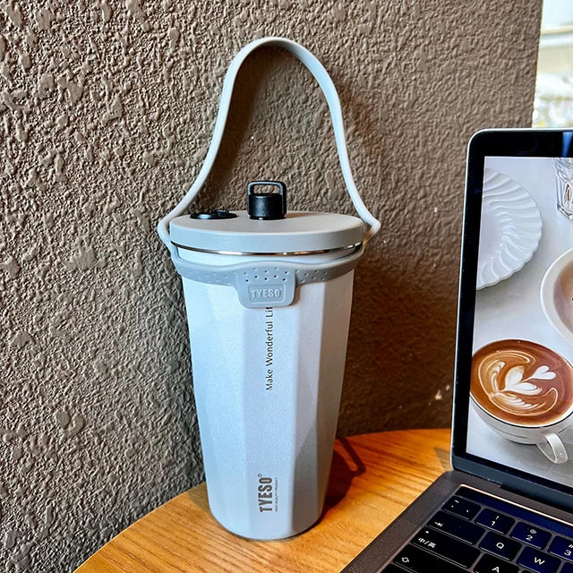 Tyeso Gradient Thermos Cup With Straw