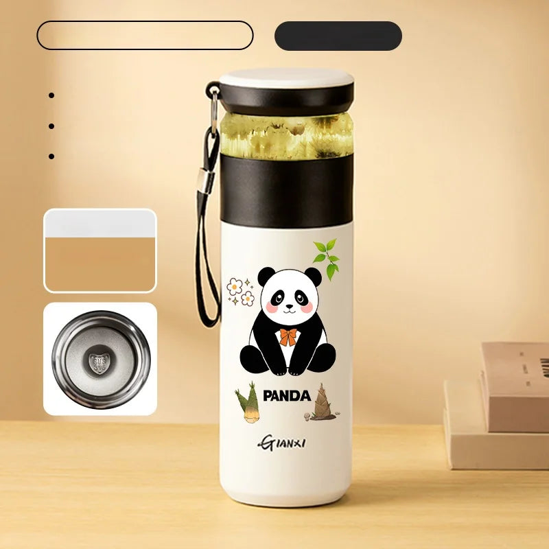 Stainless steel Panda Pattern Water Bottle