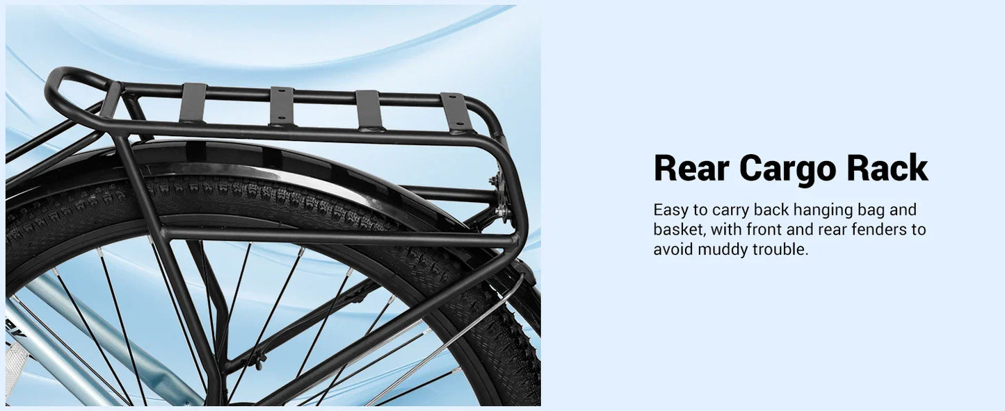 500W Electric Mountain Bike – 26” 20MPH Ride