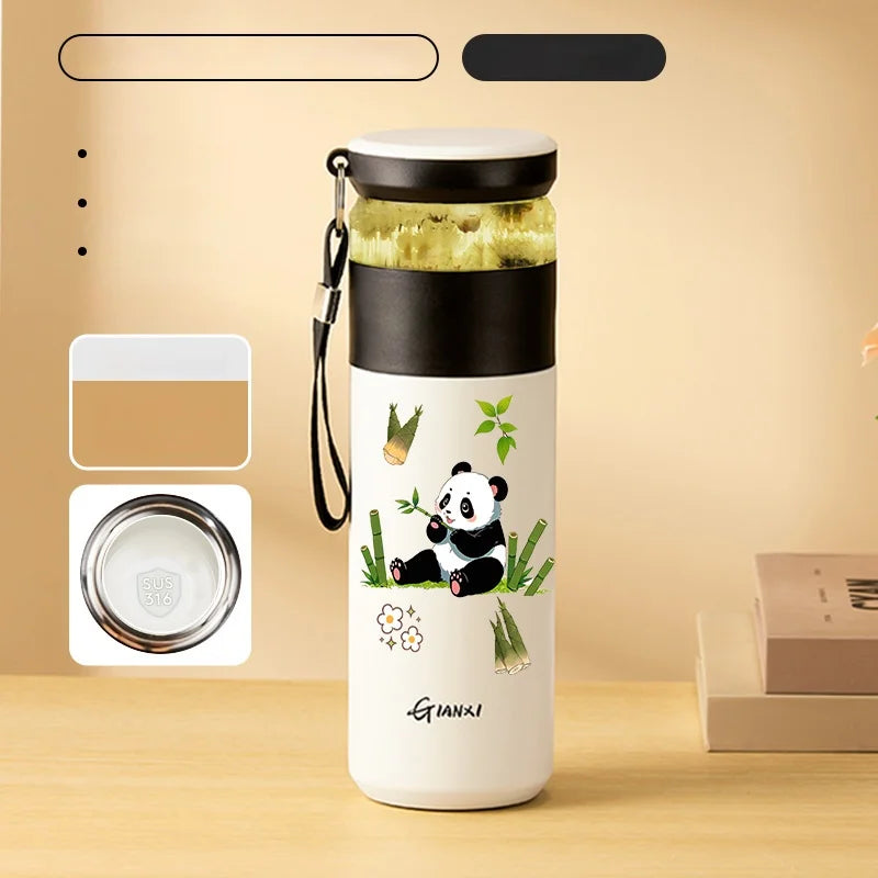 Stainless steel Panda Pattern Water Bottle