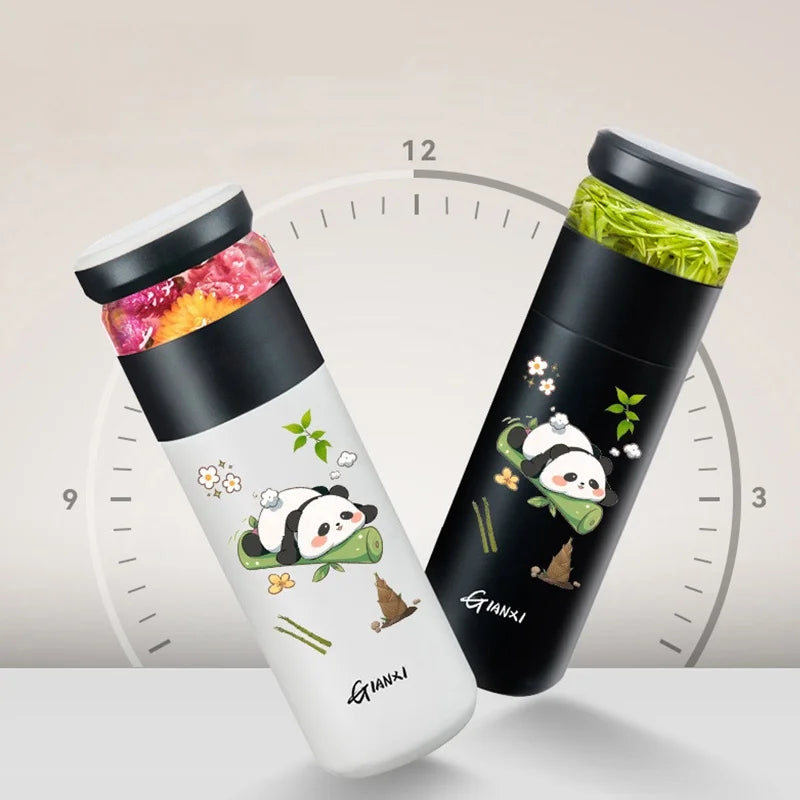 Stainless steel Panda Pattern Water Bottle