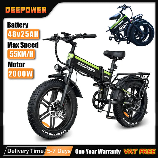 DEEPOWER 2000W Fat Tire Electric Bike