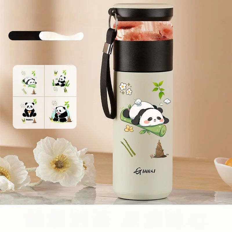 Stainless steel Panda Pattern Water Bottle