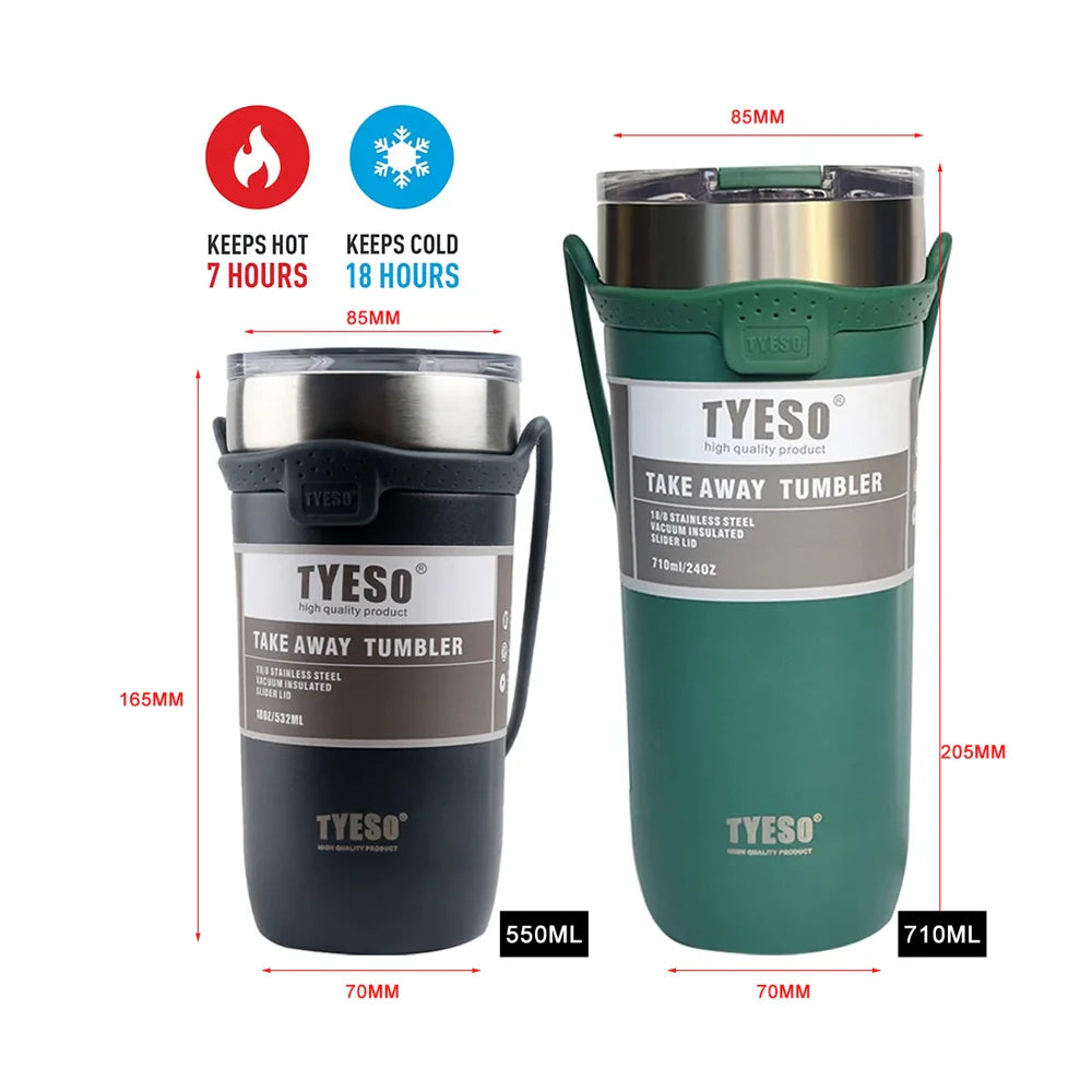 Tyeso Thermos Bottle with Straw Cup