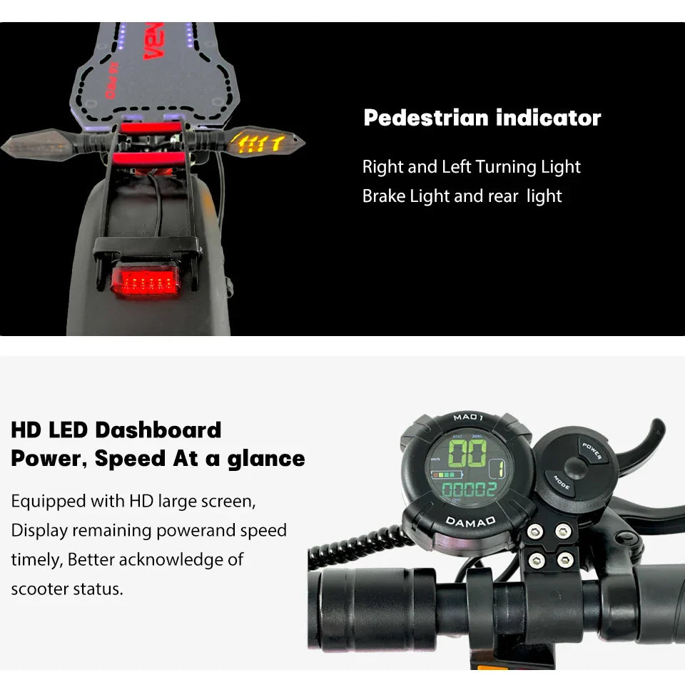 2400W Dual Motor Foldable Electric Scooter