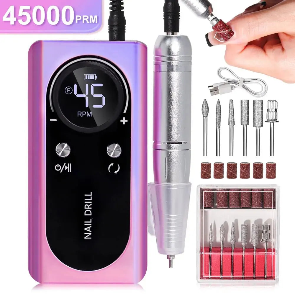 45000RPM Rechargeable Nail Drill
