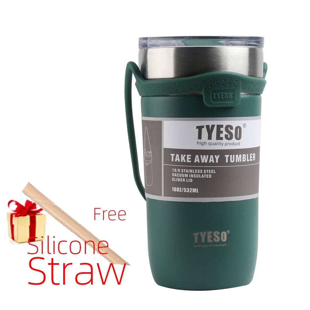 Tyeso Thermos Bottle with Straw Cup