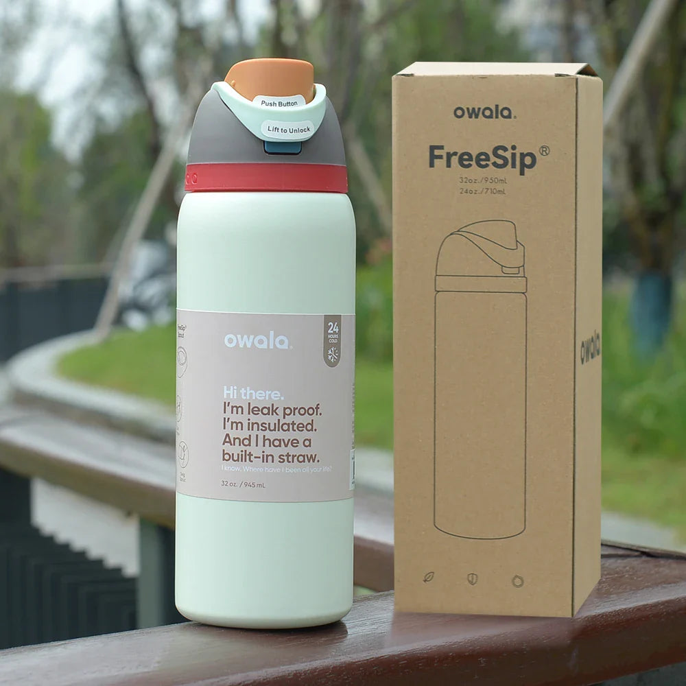 Owala  Insulated Stainless Steel Free Sip Water Bottle - Good Luck