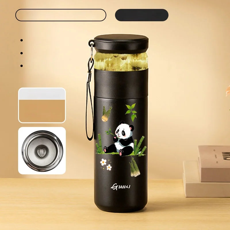 Stainless steel Panda Pattern Water Bottle