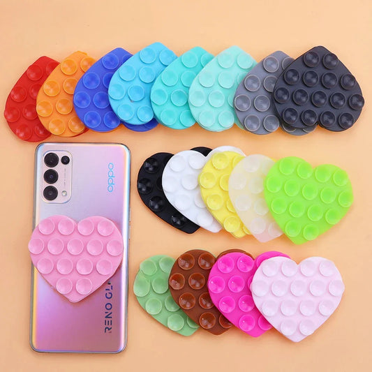 Heart-Shaped Silicone Suction Phone Sticker