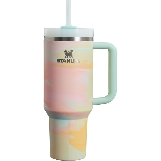 Stanley Quencher H2.0 Tumbler 40oz ( Warm Serene Brushstrokes )