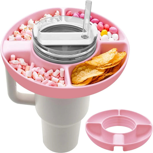 Snack Tray for Stanley Quencher Tumblers (Pink)